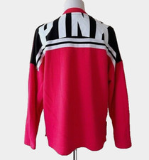 Victoria's Secret PINK Women's Varsity Campus Crew Cozy Sweatshirt, RED Sz SMALL