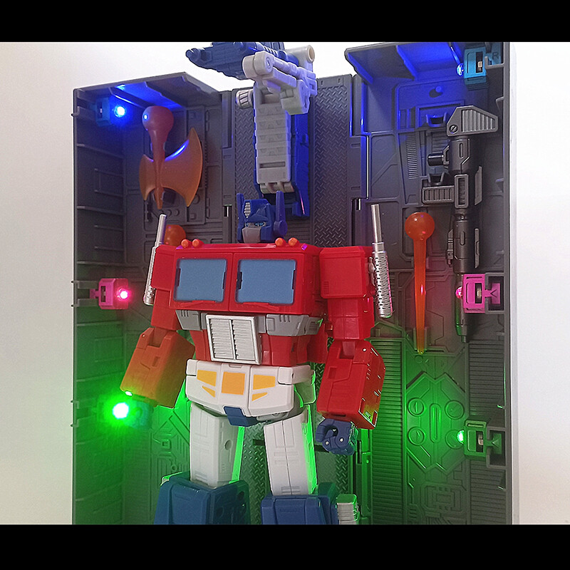 Shockwave Lab SL-198 Exhaust & SL-200 LED Light Upgrade Kit For SS86 Optimus Prime – 3D Resin DIY