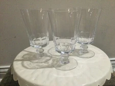 3 Fostoria Dolly Madison Ice Tea Goblets Stem 6023, Cut 786, Thumbprint MINT