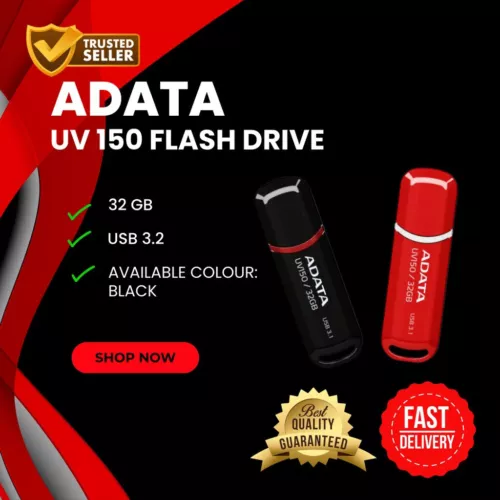 ADATA UV150 USB 3.2 Gen1 8GB-512GB Flash Drive Memory Thumb Stick Storage Device