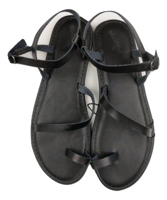 Universal Thread Womens TERA Black 9.5 Naked Ankle Strappy Sandals | eBay