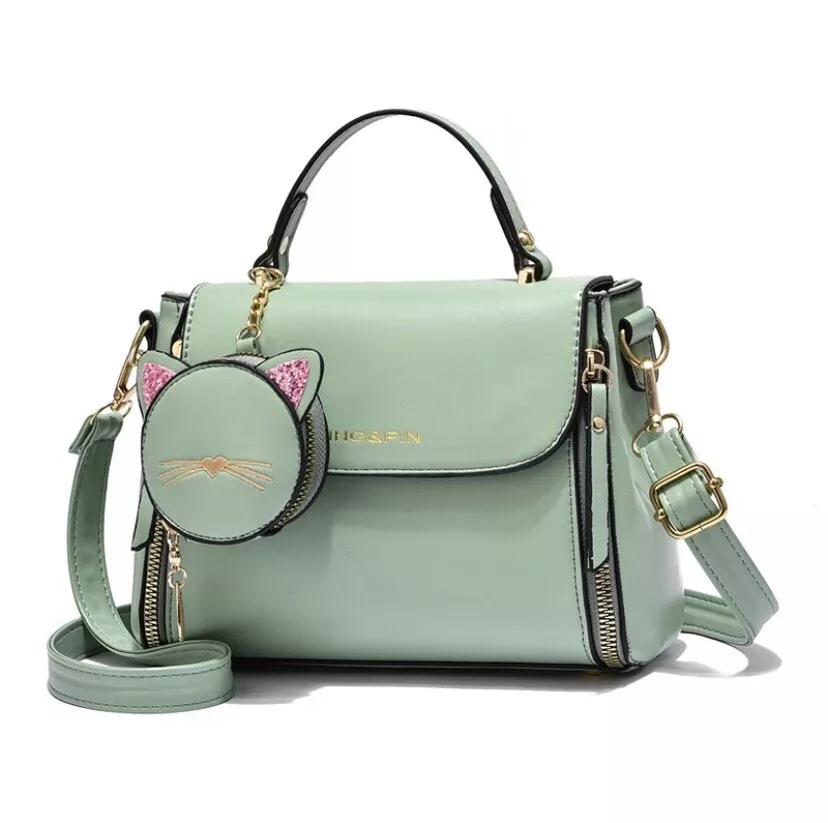 Ladies Jing & Pin High Quality Leather Handbag - GREEN