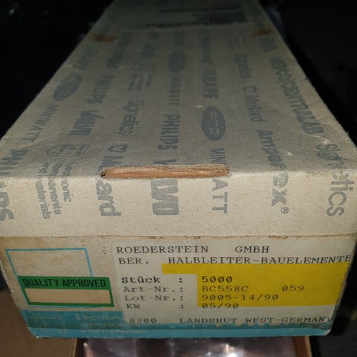 ¡RARO DE LOTE ANTIGUO TRANSISTORES DE AUDIO PHILIPS BC558C PNP 30V 0.1A BJT! ¡100 PIEZAS! - Imagen 9 de 9