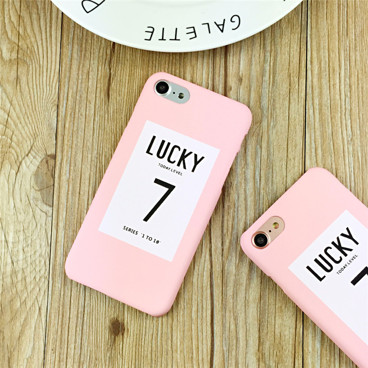 Korean Style iPhone X case Candy Pink iPhone X Case Lucky iPhone X Case