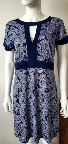 MICHAEL KORS Women's Dress Knee-length Fit & Flare Sheer True Navy SZ M NWT - Picture 12 of 12
