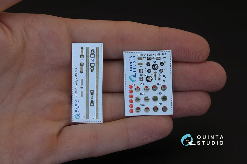 Interni stampati in 3D e colorati Quinta Studio 1/35 Willys MB (per tutti i kit) - Immagine 2 di 4