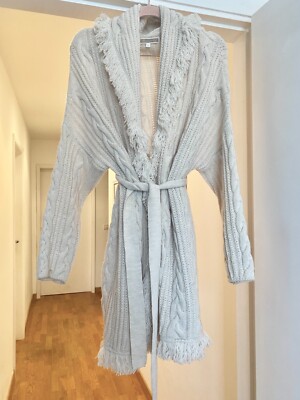 Kocca Luxuriöse warme weiße Woll Strickjacke XS / S