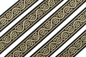 wide By The Yard Jacquard Trim Woven Braid Sew Ribbon T293 01/" 2.54 Cm