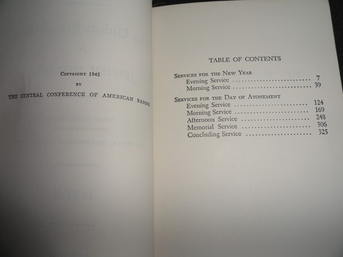 Das Gebetbuch der Union für den jüdischen Gottesdienst: Teil II - 1962 - Hardcover CR 1945 - Bild 3 von 7