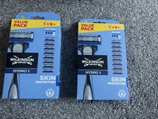 Wilkinson Sword Hydro 3 Rasierer + 9 Klingen Ersatzklingen (2 Packungen)