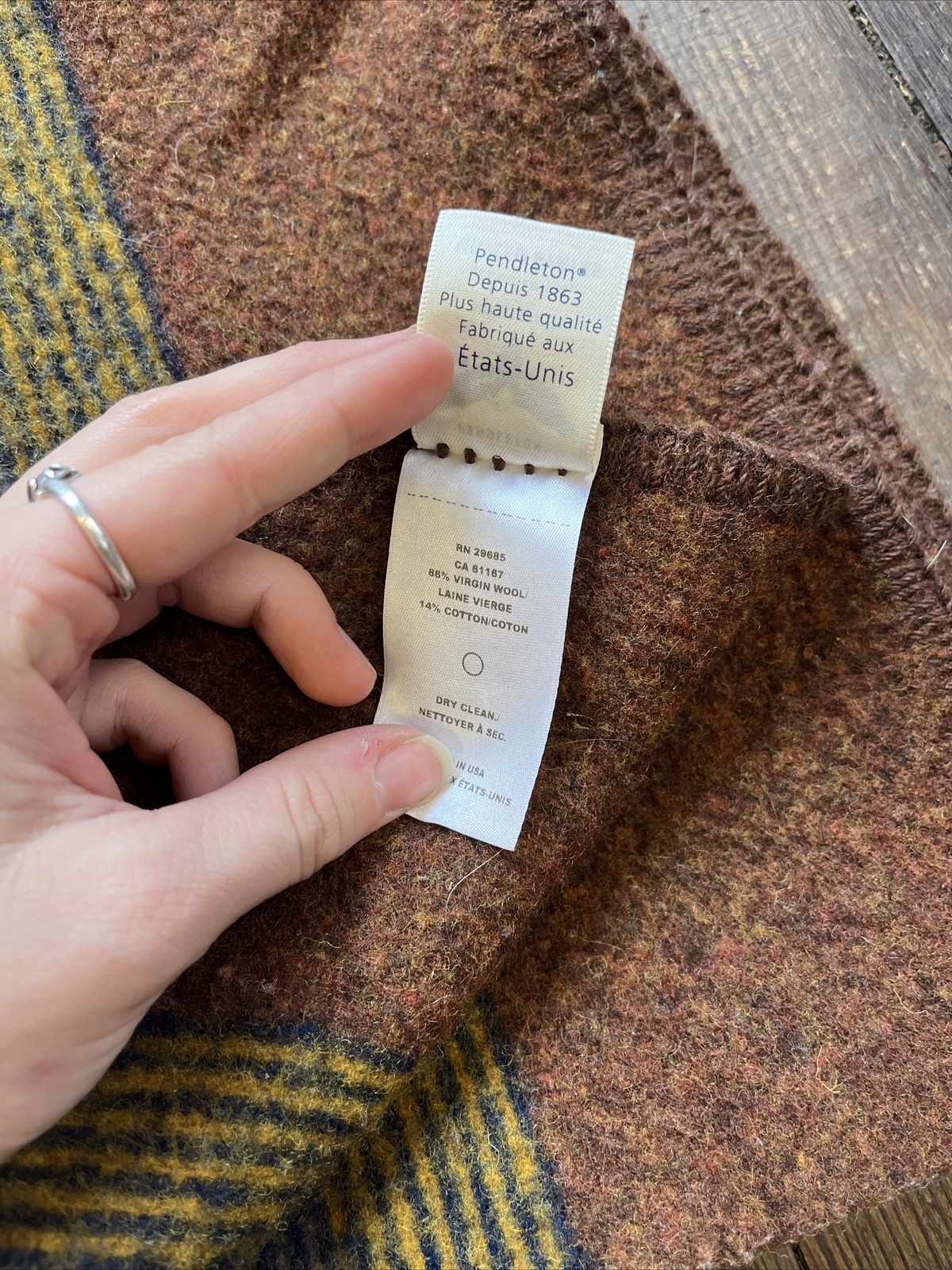 Pendleton Yakima Camp Throw Blanket 59x46 Lake Wool USA Home Collection