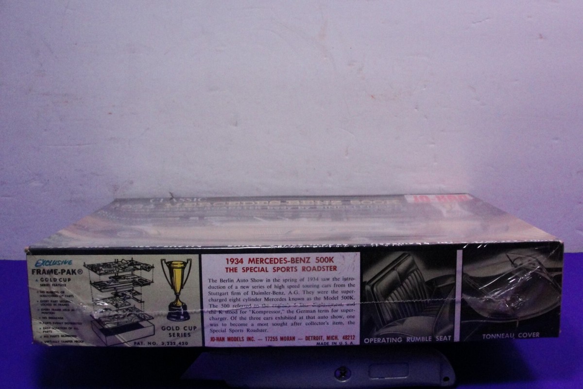 Vintage New Sealed Jo-Han 1:25 1934 Mercedes-Benz 500K Model Car