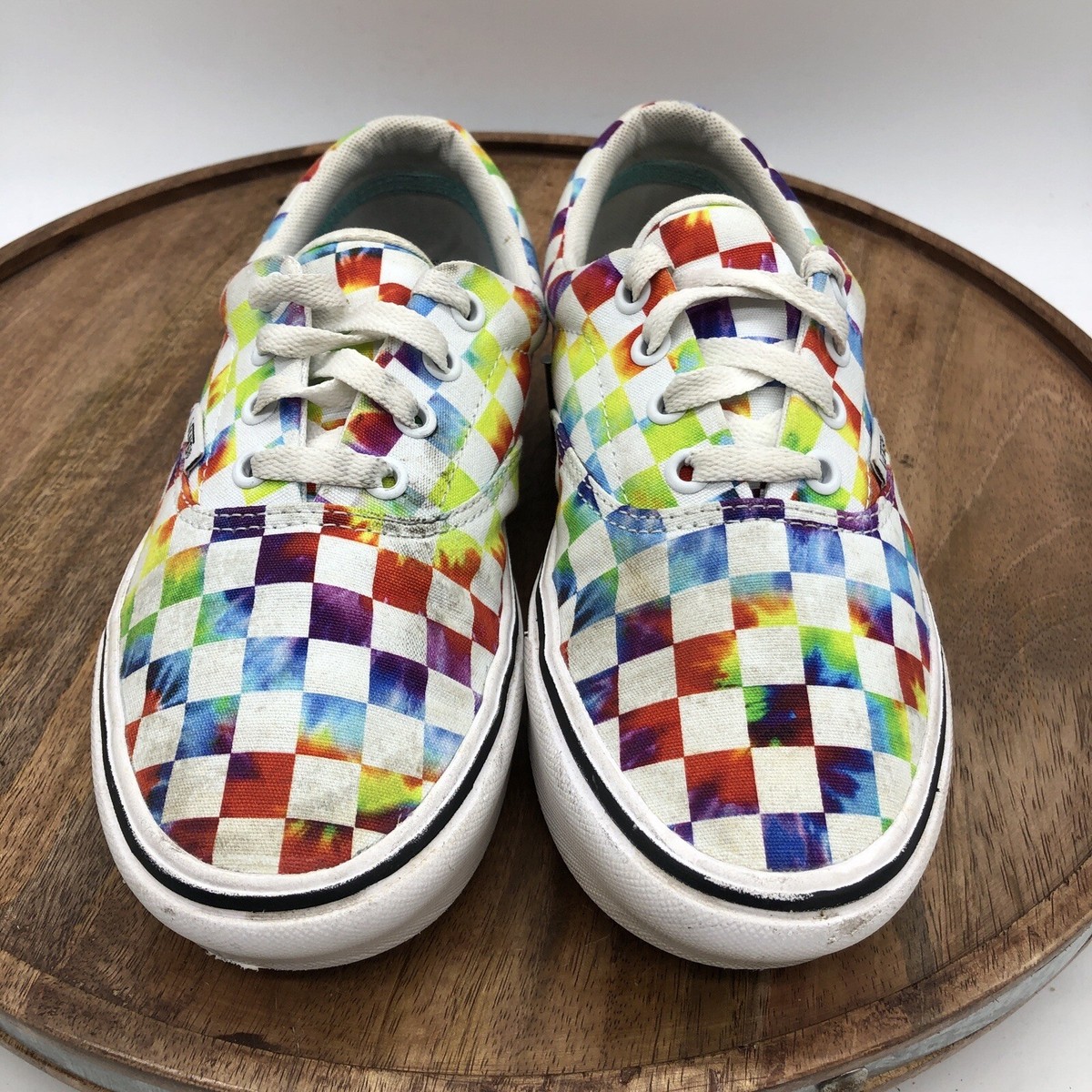 VANS Comfycush Era Tie Dye Checkerboard Multi Canvas Womens 