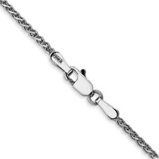 1.7mm 14K White Gold Diamond Cut Wheat Chain Necklace 14" 16" 18" 20" 24" or 30"