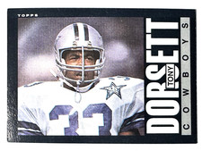 HALL OF FAMER TONY DORSETT Dallas Cowboys 1985 Topps Football Card #40