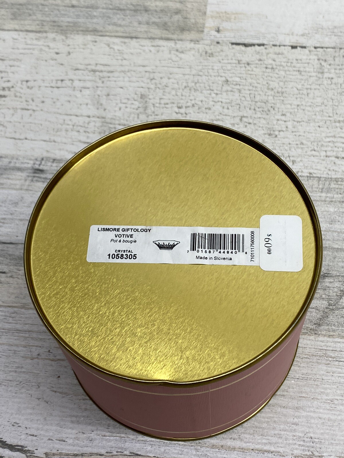 Waterford 1058305 Crystal Lismore Giftology Candle Votive Holder 4” New