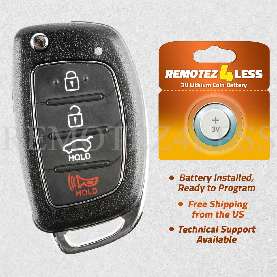 For 2017 2018 2019 2020 Replacement Hyundai Sonata Remote Smart Flip Key Fob Foto 2 de 2