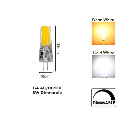 10X 6W Dimmable G4 G9 COB LED Light Bulbs 12V 220V 3W Lamps Replace 45W Halogen - Picture 13 of 17