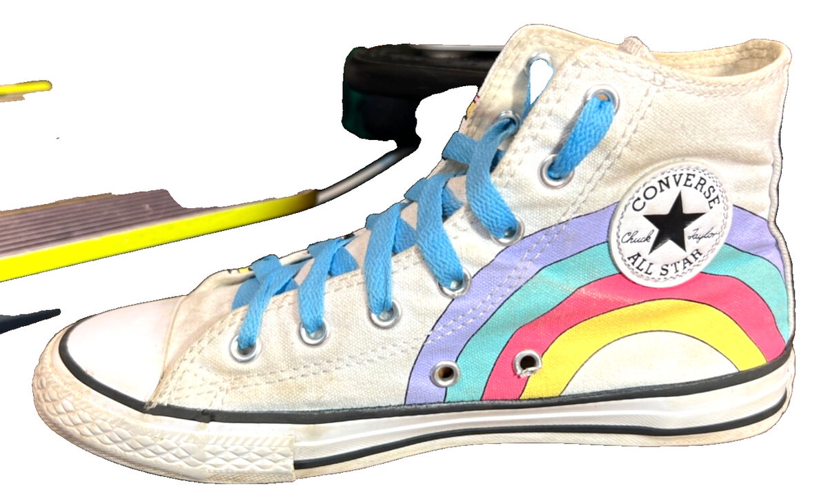 Converse All Star Unicorn Shoes Girls Size US Rainbow High Top