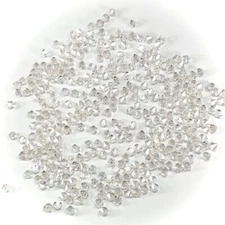 Crystal Hematite White Luster Czech MC Glass Bicone Beads 3mm 4mm 6mm