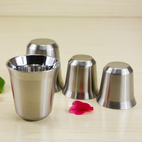 Nespresso PIXIE style Lungo Stainless Steel Cups ESPRESSO Collections 80ML 150ML - Picture 8 of 10