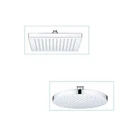 Shower Head Fixed Round Square Chrome 8inch Replacement Waterfall Overhead Kit