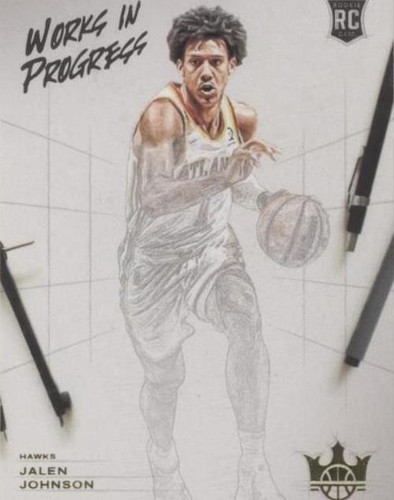 Jalen Johnson 2021-22 Panini Court Kings RC Rookies IV #184 Hawks 