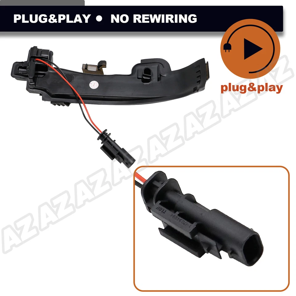 2X Sequential LED Side Mirror Turn Signal Lights For Volvo S80 S60 V40 V60 V70 Foto 4 de 4