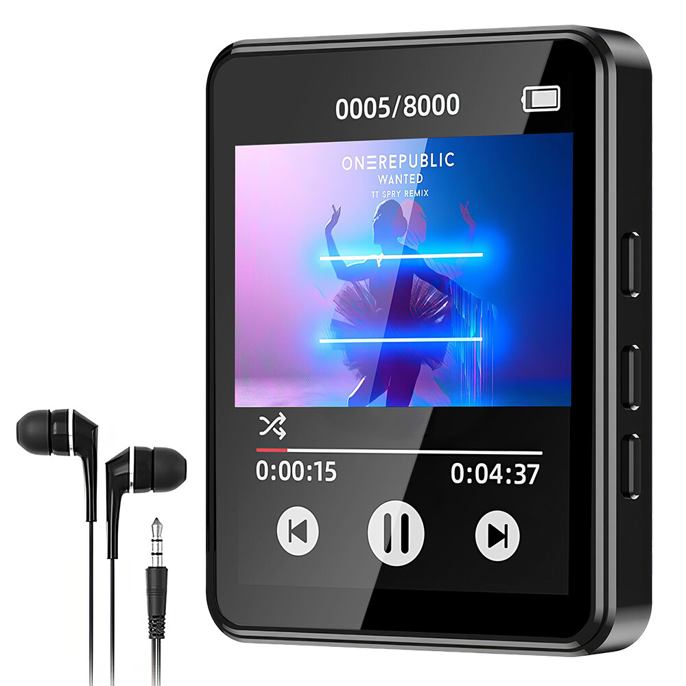 Portable MP3 MP4 Video Player 2.4" Bluetooth 5.3 Music Stereo Speaker FM Radio