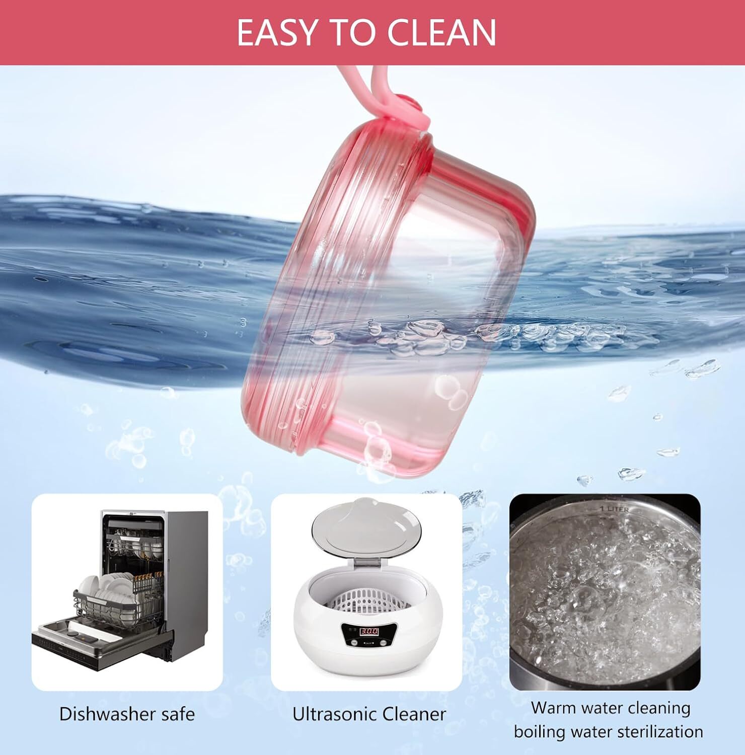 Denture Case, Denture Bath Cup with Brush, Denture Container Cups for Soaking De