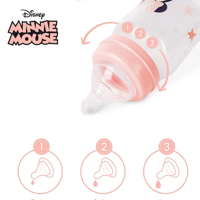 Biberon Bambini anticolica Disney Minnie da 360 ml DISNEY bimba BPA Free - Immagine 3 di 4