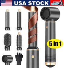 5in1 Blow Dryer Brush Negative Ion Hair Dryer Brush Set Air Styler Curling Wrap
