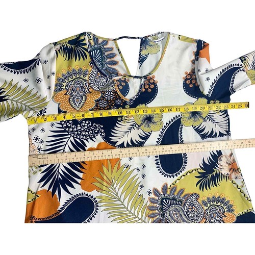 Mini Vestido Para Mujer Nygard Floral Boho Hippie, Manga Larga Campana - Imagen 8 de 9