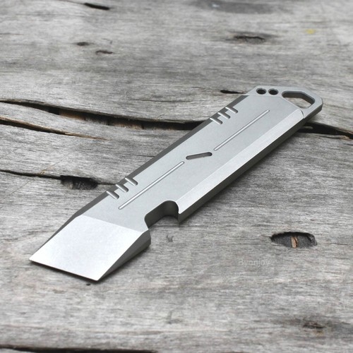 Titanium Crowbar Pry Bar Pocket EDC Pocket Tool Bottle Opener Pendant Open Box - Picture 6 of 10