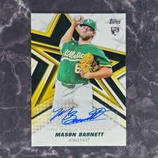 2026 Topps Series 1 Mason Barnett, A's Rookie Autograph & Glitter Refractor card