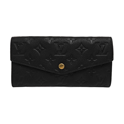 Louis Vuitton Sarah Wallet 'Black Monogram Embossed Empreinte Cowhide#S6EF3