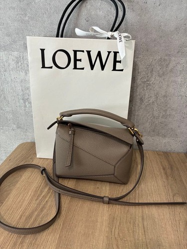 LOEWE Puzzle Edge Bag Mini (Soft Grain Calf) Taupe