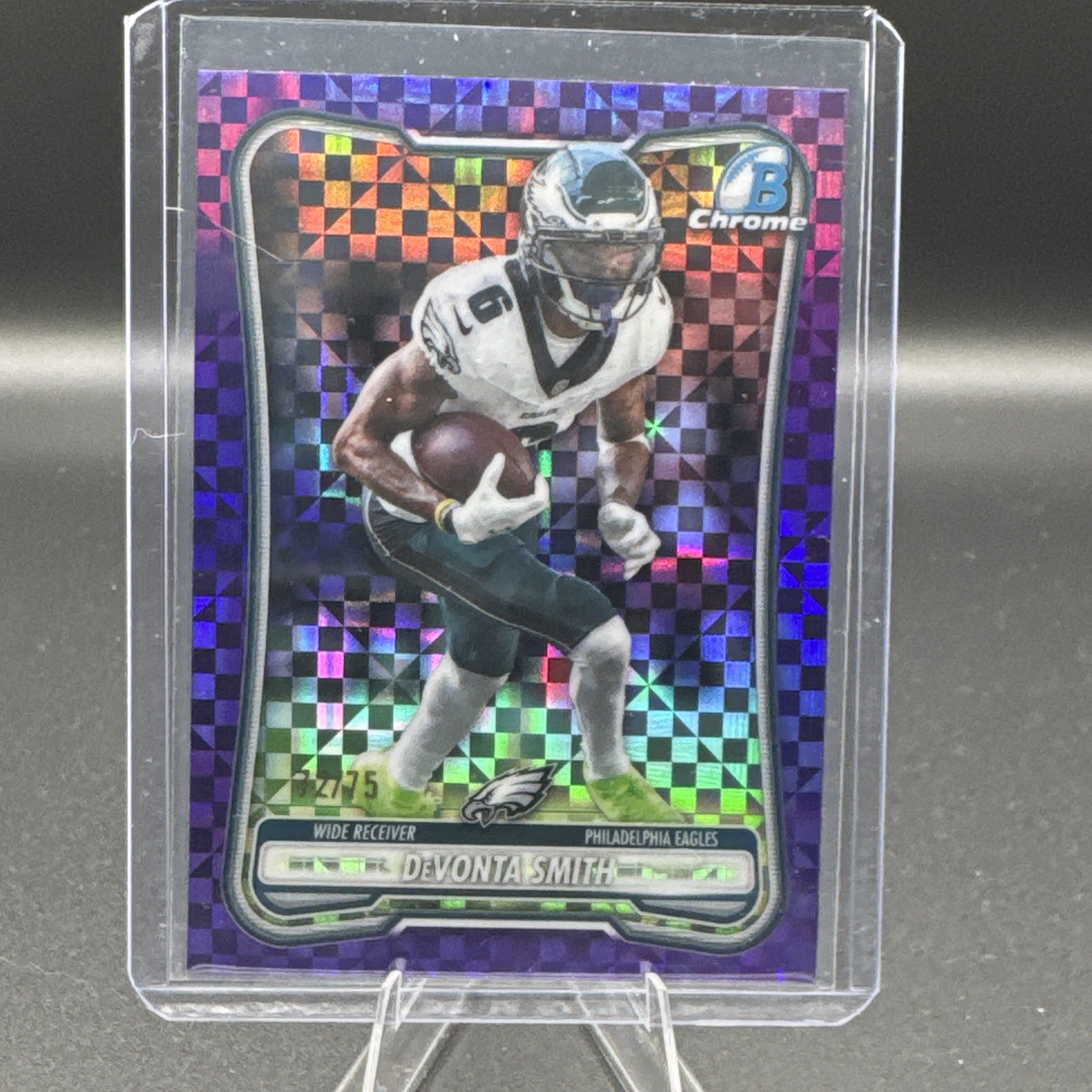 2026 Bowman Chrome DeVonta Smith Eagles BCV-81 Purple /75