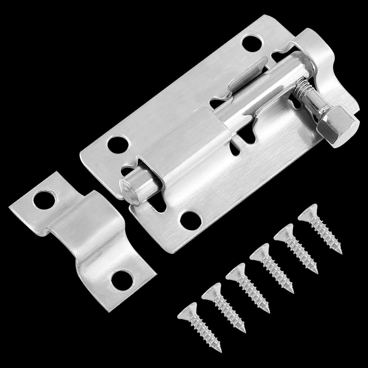 10 Packs Barrel Bolt Latch, 2" Length and 1" Wide Slide Latch Lock, 2 Inch 