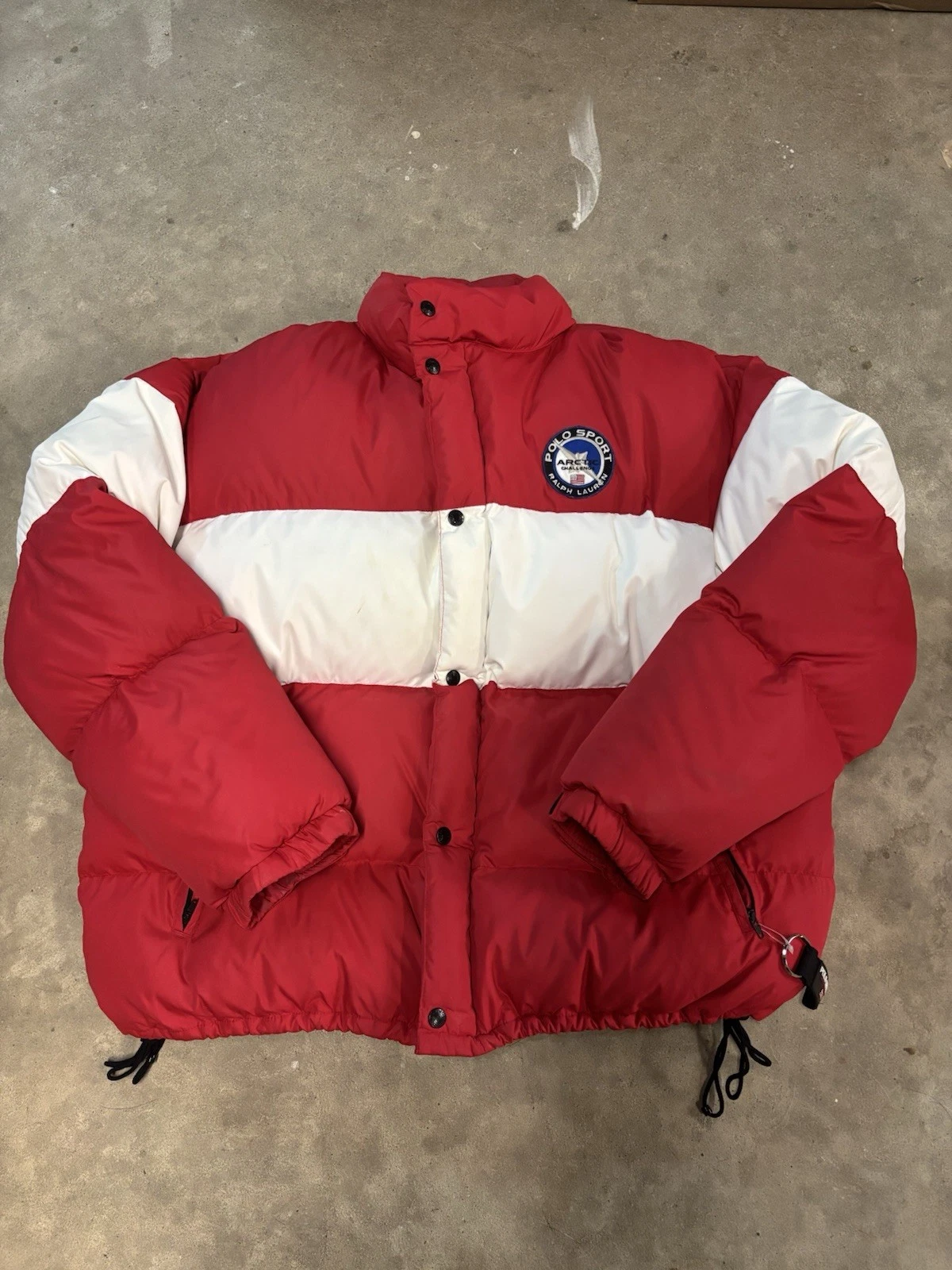 Veste homme vintage Polo Sport Ralph Lauren grande doudoune Arctic Challenge