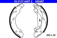 Hinterachse Ate 03.0137-0487.2 Bremsbackensatz FüR Smart