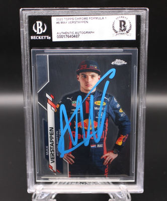 2020 Topps Formula 1 Max Verstappen リフ MAX VERSTAPPEN SIGNED 2020 TOPPS CHROME F1 FORMULA 1 #6 RC ROOKIE