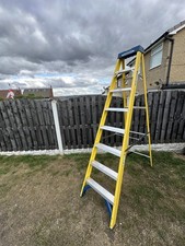 Werner Fibreglass Swingback Builder Step Ladder 8 Tread