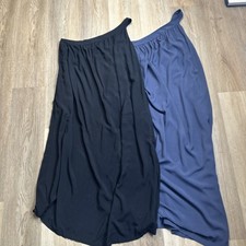 2 x GAP One-Shoulder Midi Dress Size M Tall Navy Blue And Black New Without Tags