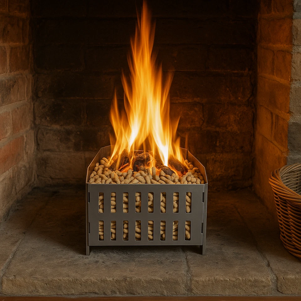 Pellet Burner Basket for Stoves, Fireplace, Camping and Heating - Image 2 of 4