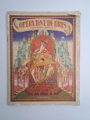 1929 Opera Private de Paris Prinz Igor Programm Ivan Bilibine Cover Korovine Balle