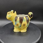 Whimsical Yellow & Brown Ceramic Planter or Pen & Eyeglasses Holder Grumpy Cat — photo 5