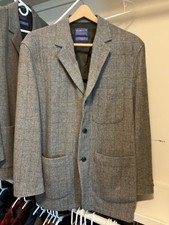 Vintage Pendleton Wool gray herringbone heritage chore Blazer men s Size Medium