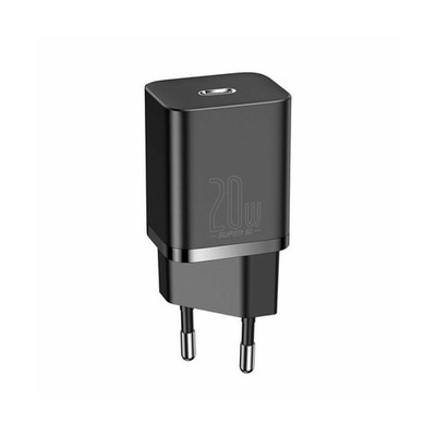 Baseus Super Si USB-C Schnellladegerät 1C 20W (schwarz)