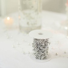 100 feet Artificial Pearls String Beads GARLAND ROLL Party Events Decorations